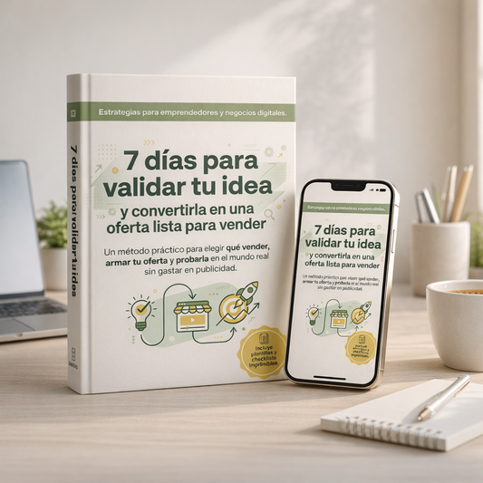 7 Días Para Validar Tu Idea + 4 Bonus + Mentoría Grupal